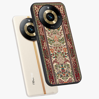 Persian Inspired Glass Case displayed in angled mockup highlighting intricate traditional design with elegant cultural aesthetic.