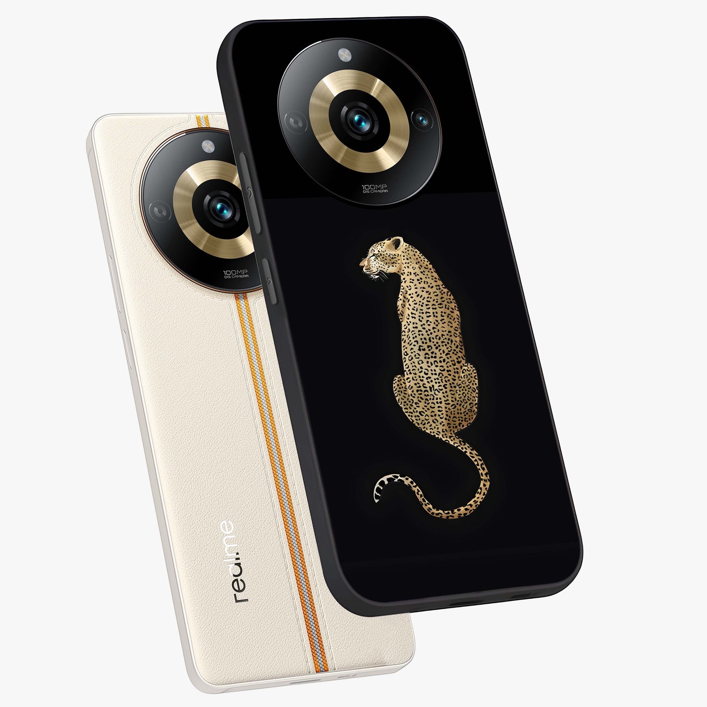Regal Leopard Glass Case displayed in angled mockup highlighting powerful animal illustration with stylish wild aesthetic.