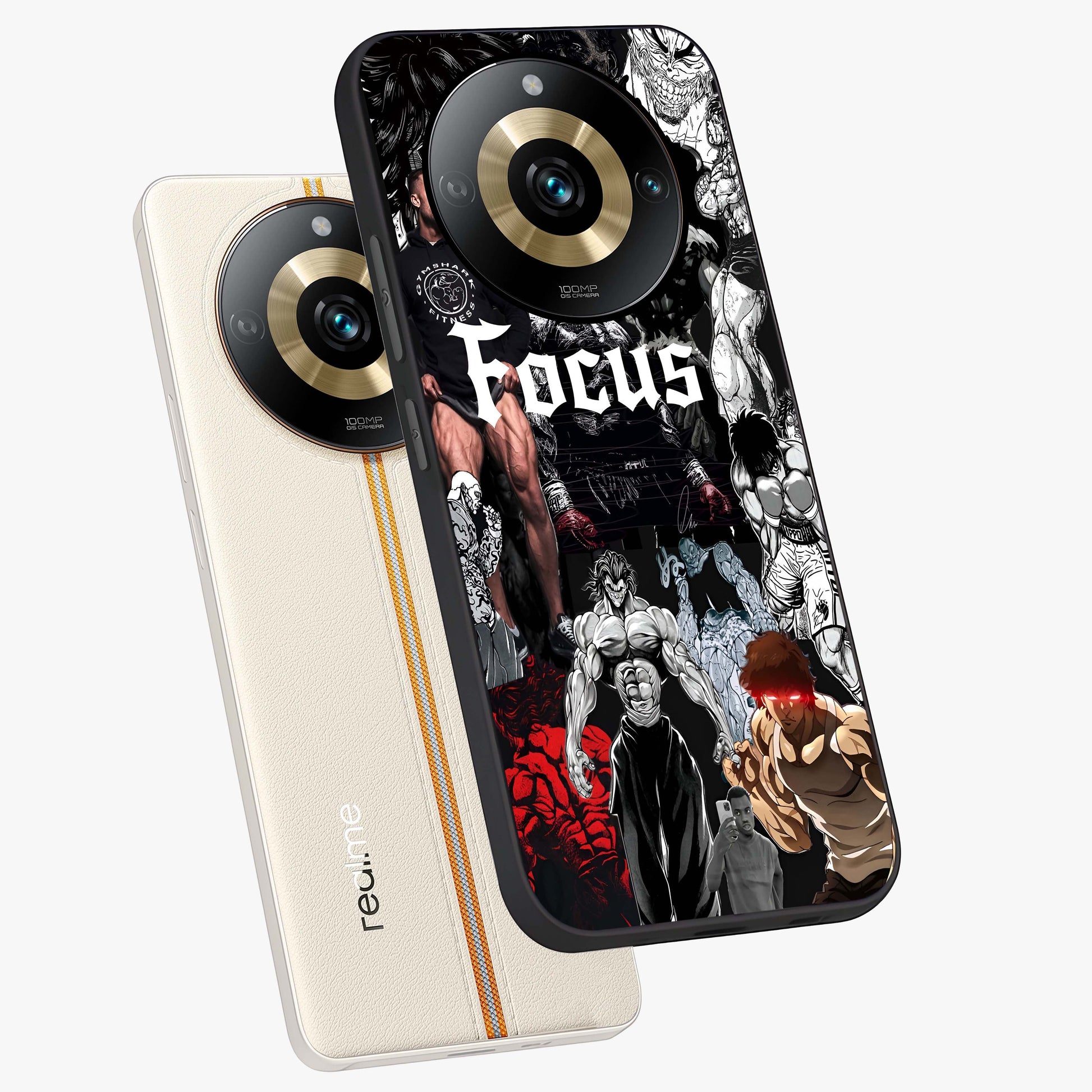 Relentless Power Focus Glass Case displayed in angled mockup highlighting bold statement design with modern aesthetic style.