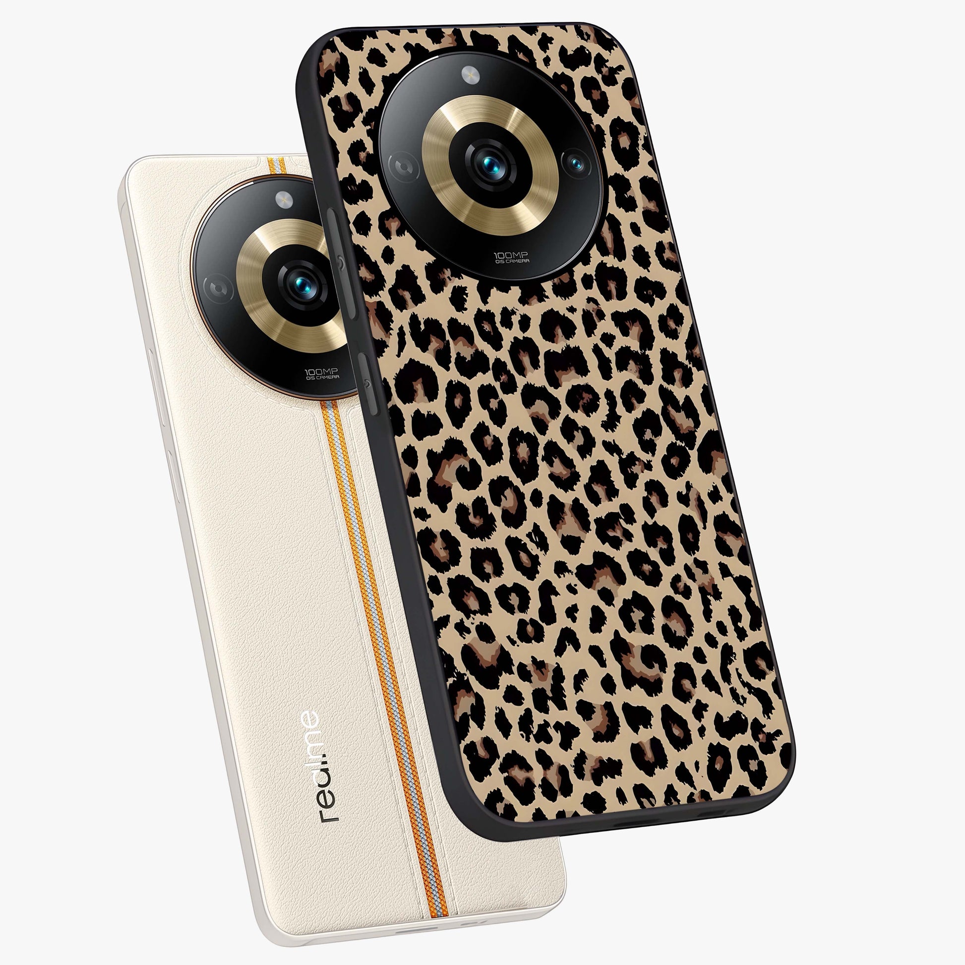 Savage Chic Pattern Glass Case displayed in angled mockup highlighting bold fashion inspired design with chic aesthetic.