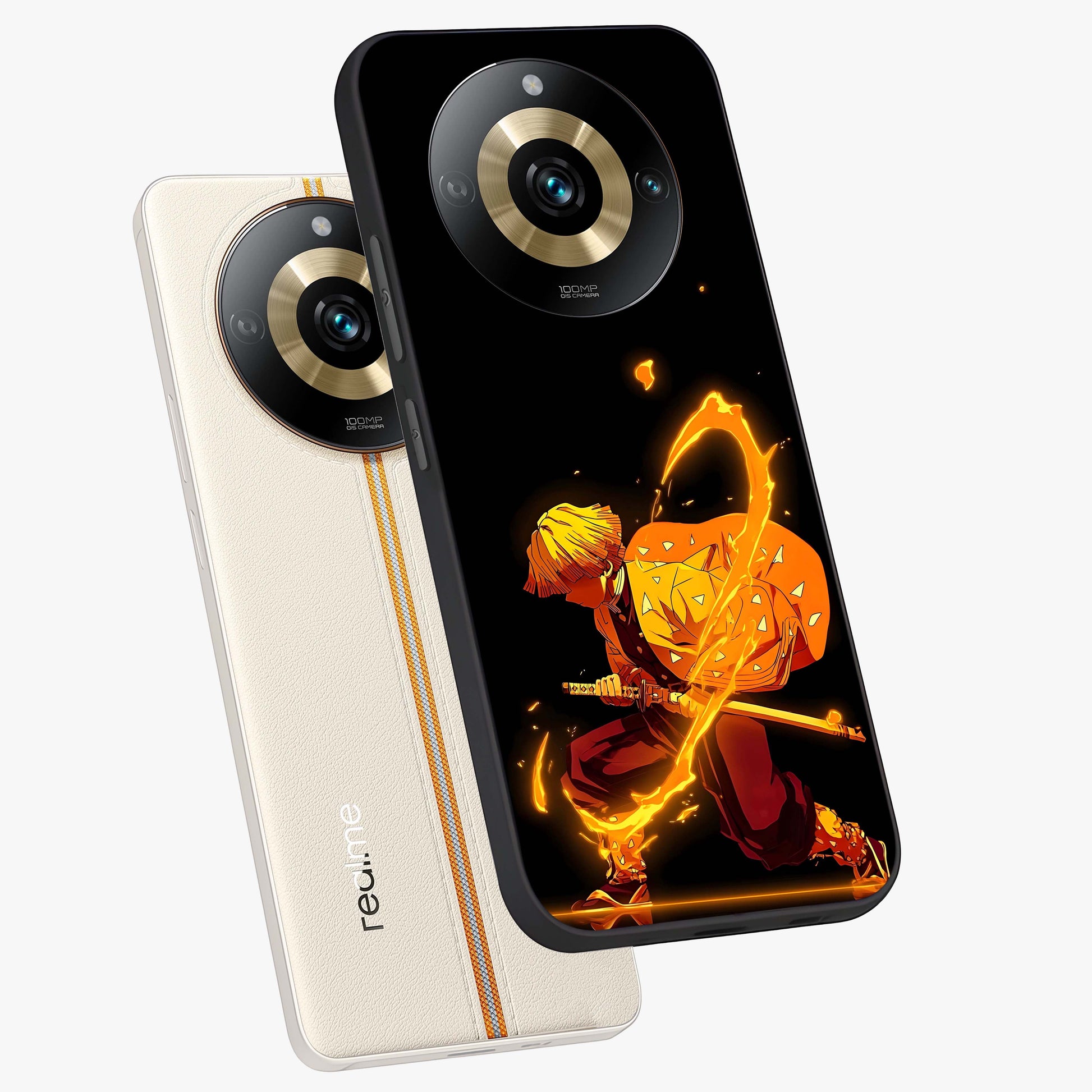 Thunder Flame Execution Glass Case displayed in angled mockup highlighting dramatic fire themed design with intense fantasy aesthetic.