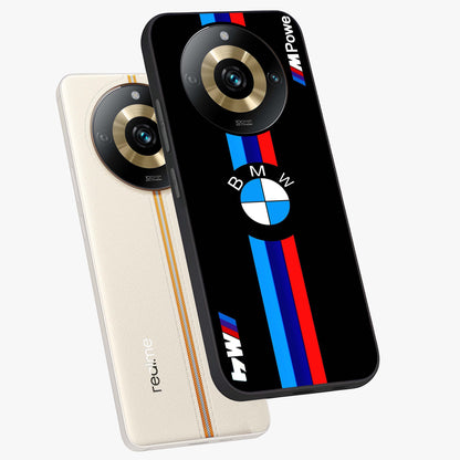 Turbo BMW Beast Glass Case displayed in angled mockup highlighting sleek racing car design with bold automotive aesthetic.