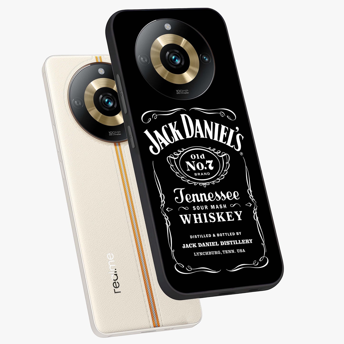 Vintage Whiskey Heritage Glass Case displayed in angled mockup highlighting retro beverage themed design with heritage aesthetic.