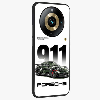 911 Turbo Dominance Glass Case upright perspective showcasing powerful racing design and modern automotive aesthetic.