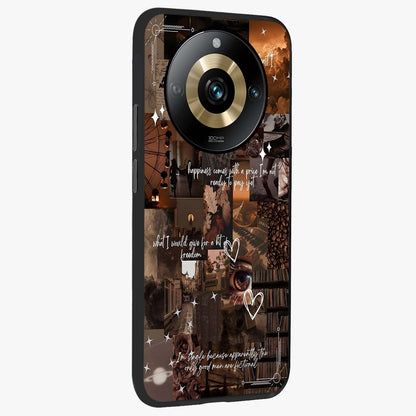 Bittersweet Aesthetic Chaos Glass Case upright view showcasing bold artistic chaos design with modern aesthetic style.