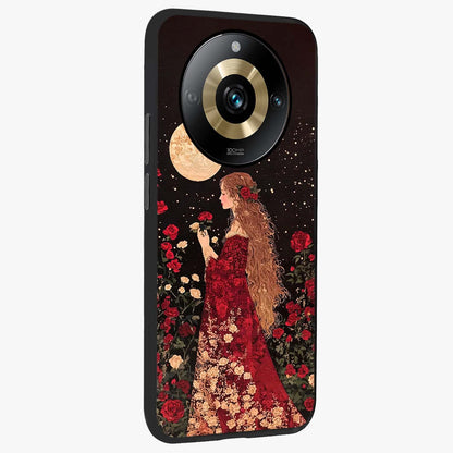 Crimson Dreams Glass Case upright view showcasing dreamy red toned artwork with modern aesthetic style.