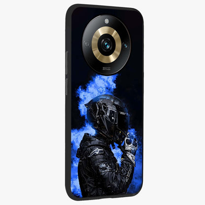 Cyber Sentinel Protocol Glass Case upright view showcasing advanced cyber sentinel artwork with futuristic tech theme.