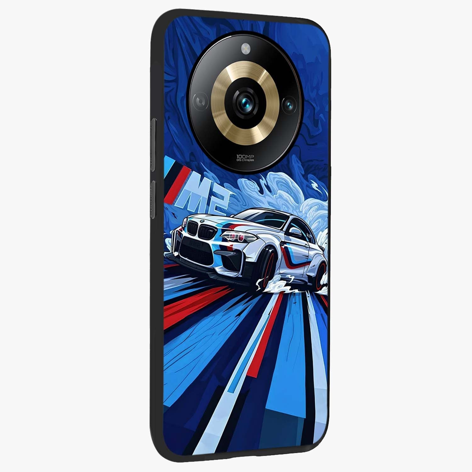 Drift Power Rush Glass Case upright view showcasing high speed racing artwork with bold automotive theme.