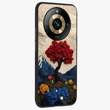Eternal Nature Tapestry Glass Case upright view showcasing elegant nature tapestry design with decorative style.