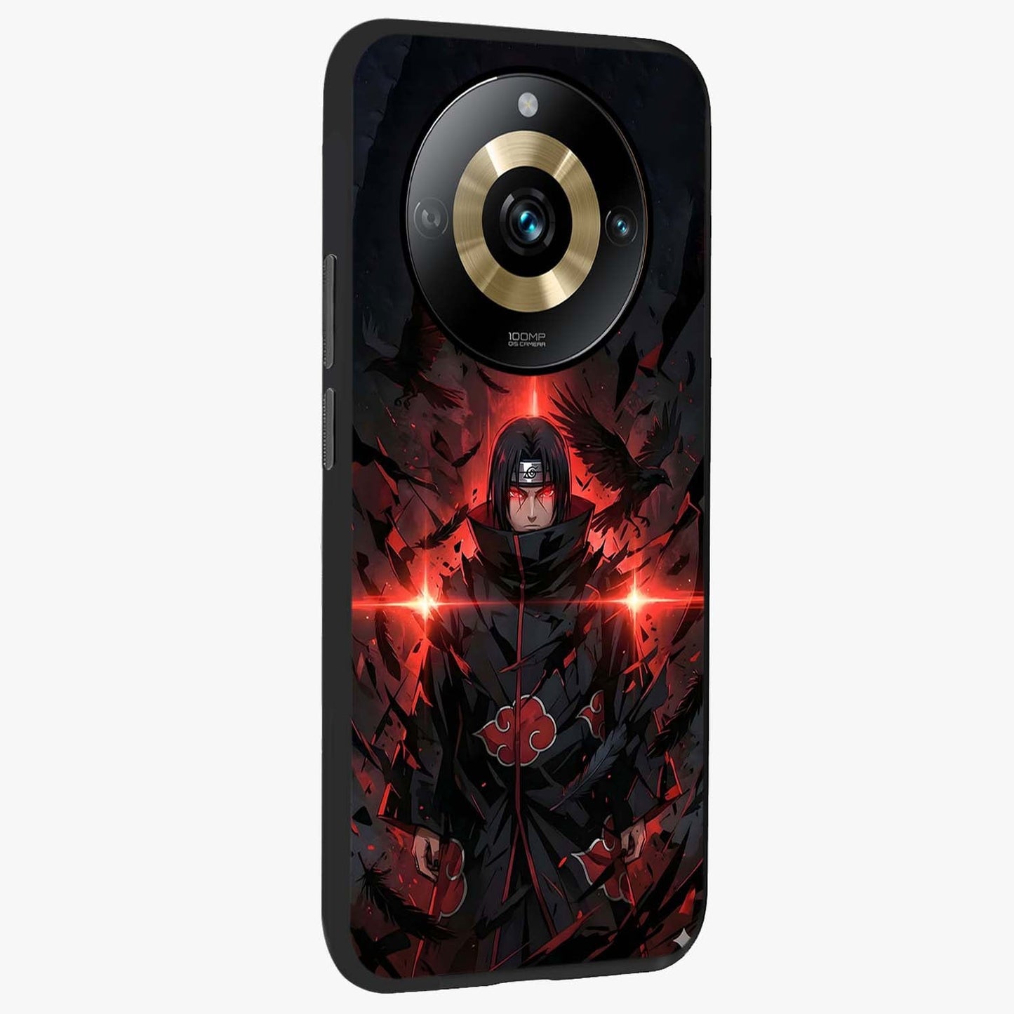Focused Blade Discipline Glass Case upright view showcasing strong typography statement with sleek motivational theme.