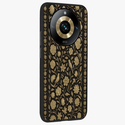 Golden Evil Eye Mandala Glass Case upright view showcasing decorative evil eye mandala artwork with spiritual aesthetic style.