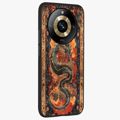 Inferno Dragon Soul Glass Case upright view showcasing intense dragon artwork with fantasy fire theme.