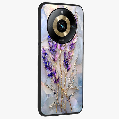 Lavender Dream Glow Glass Case upright view showcasing radiant lavender glow artwork with calming dreamy theme.