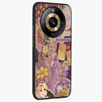 Magical Tangled Dream Glass Case upright view showcasing enchanting artistic artwork with dreamy fantasy theme.