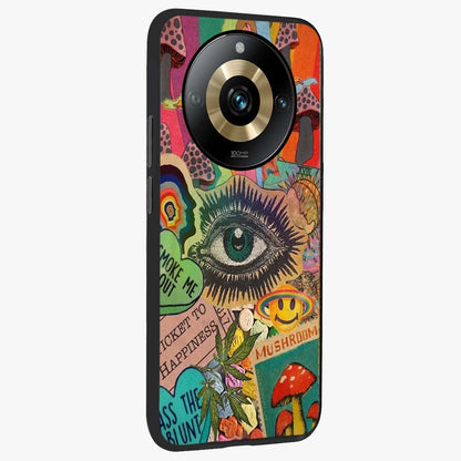 Mystic Eye Wonderland Glass Case upright view showcasing symbolic eye artwork with mysterious fantasy theme.