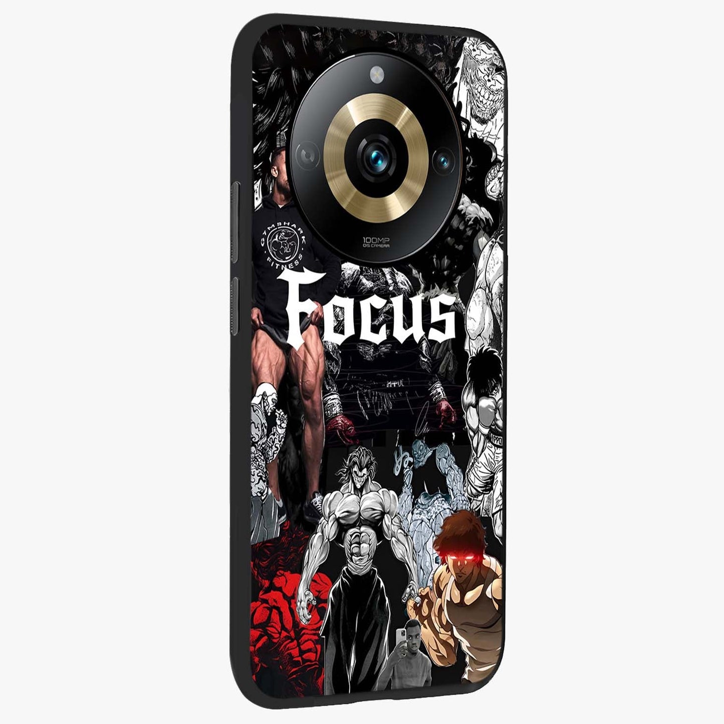 Relentless Power Focus Glass Case upright view showcasing strong inspirational artwork with powerful focus theme.