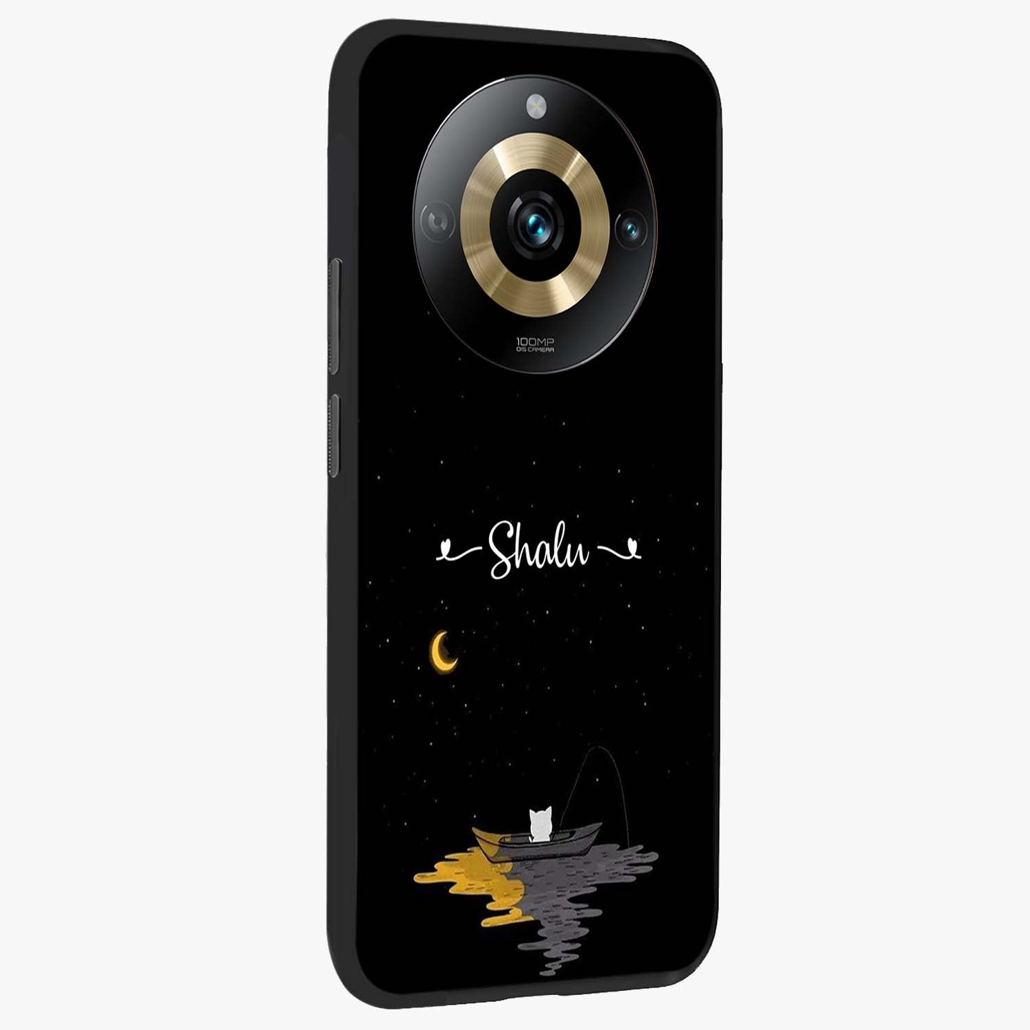 Silent Night Row Glass Case upright view showcasing tranquil night artwork with serene landscape theme.