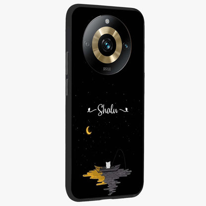 Silent Night Row Glass Case upright view showcasing tranquil night artwork with serene landscape theme.