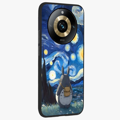 Totoro In Van Gogh Art Glass Case upright view showcasing creative character artwork with painterly artistic theme.