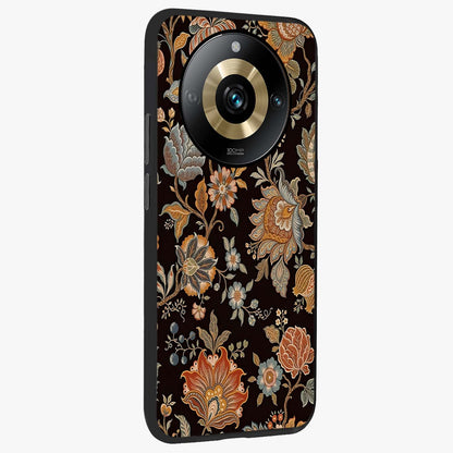 Vintage Floral Dream Glass Case upright view showcasing delicate floral artwork with timeless vintage theme.
