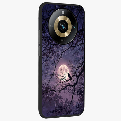 Whispering Moon Silence Glass Case upright view showcasing peaceful moon artwork with tranquil celestial theme.