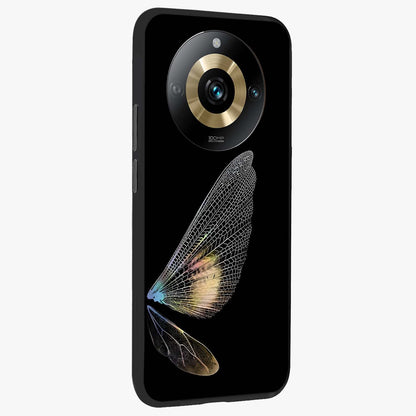 Whispers Of Wings Glass Case upright view showcasing elegant wing artwork with light airy theme.