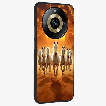 Wild Sunset Majesty Glass Case upright view showcasing dramatic sunset artwork with bold nature theme.
