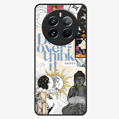 Ethereal Thoughts Glass Case showing flat back view with dreamy artistic artwork and glossy glass finish.