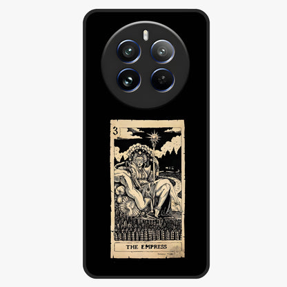 The Empress Glass Case showing flat back view with regal feminine artwork and glossy glass finish.