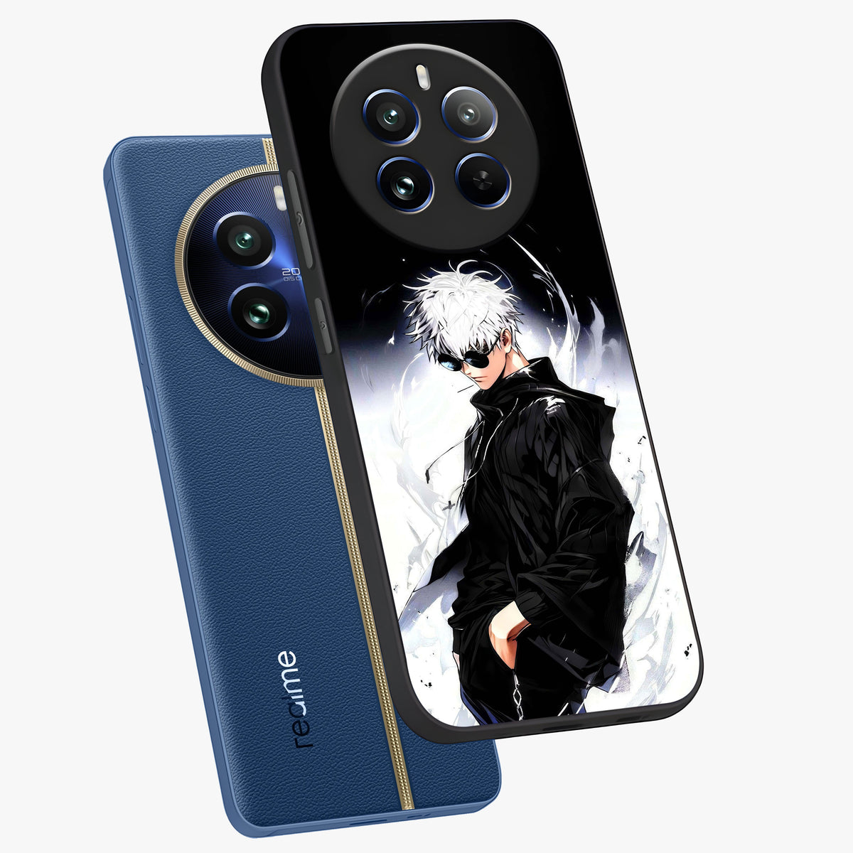 Limitless Shadow King Glass Case displayed in angled mockup highlighting dramatic dark hero design with intense aesthetic.