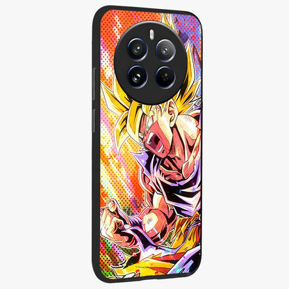 Firing Goku Glass Case upright view showcasing energetic anime artwork with bold warrior theme.