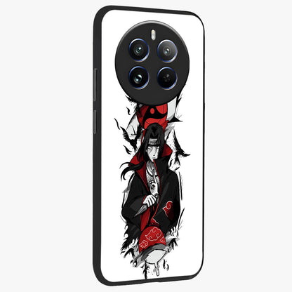 Itachi Limited Edition Naruto Anime Glass Case upright view showcasing intense anime artwork with powerful character theme.