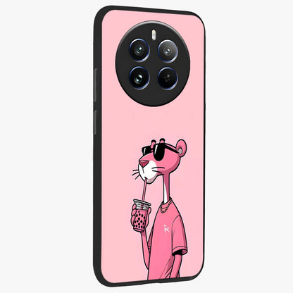 Pink Panther Glass Case upright view showcasing fun animated artwork with stylish retro cartoon theme.
