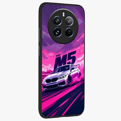 Velocity Drift Pulse Glass Case upright view showcasing powerful racing artwork with energetic motorsport theme.