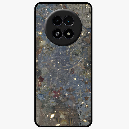 Aesthetic Astrolophia Glass Case showing flat back view with dreamy aesthetic design and glossy glass finish.