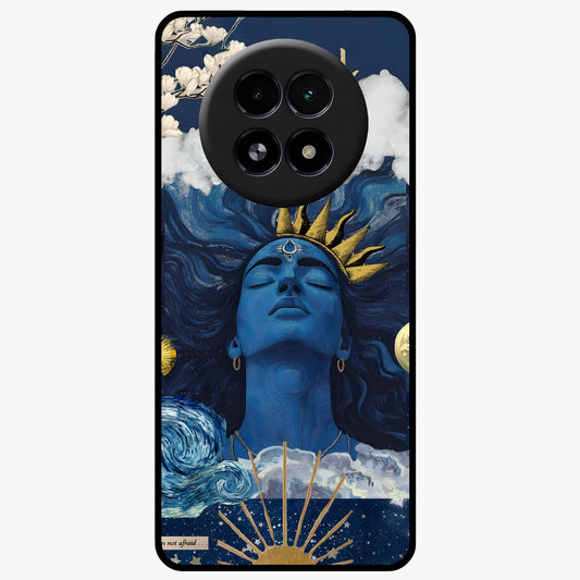 Aesthetic Lord Shiva Glass Case showing flat back view with divine Shiva artwork and glossy glass finish.