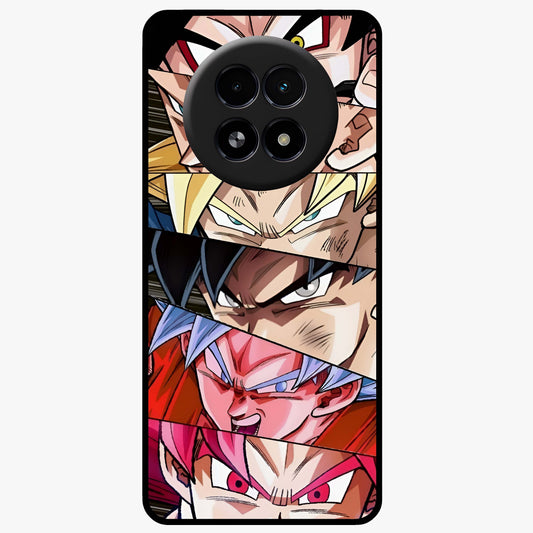 Anime Character Glass Case showing flat back view with vibrant anime artwork and glossy glass finish.