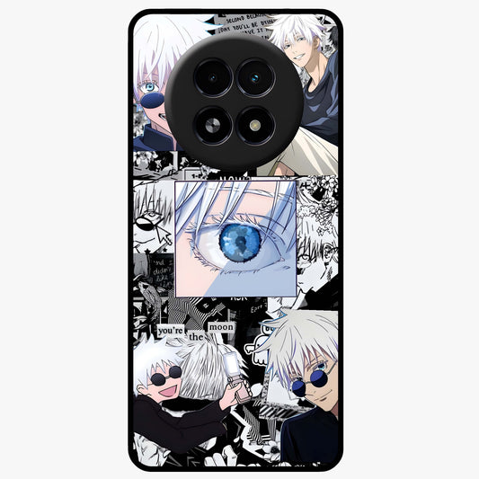 Infinity Sorcerer Chaos Glass Case showing flat back view with mystical sorcerer themed artwork and glossy glass finish.