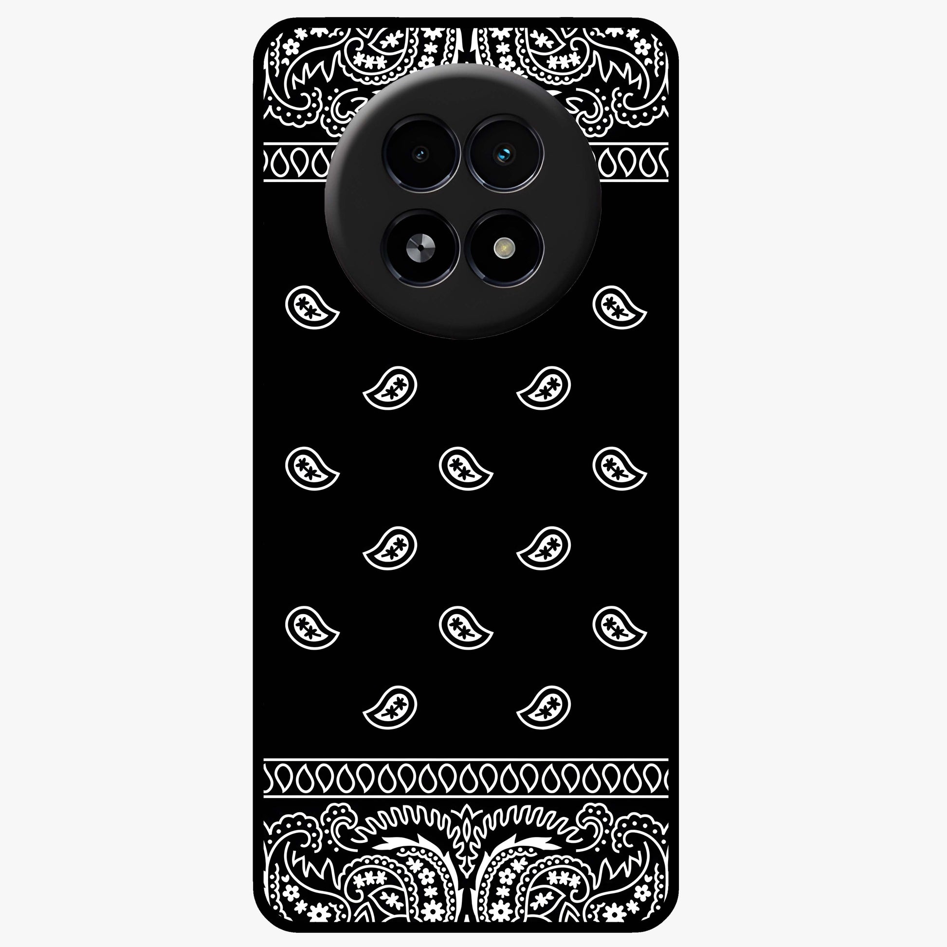 Retro Rebel Threads Glass Case showing flat back view with vintage street style artwork and glossy glass finish.
