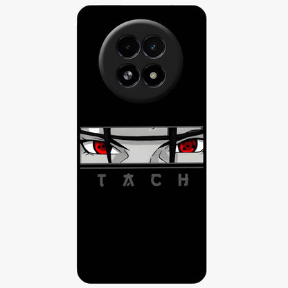 Scarlet Gaze Dominance Glass Case showing flat back view with striking red themed artwork and glossy glass finish.