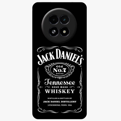 Vintage Whiskey Heritage Glass Case showing flat back view with classic whiskey inspired artwork and glossy glass finish.