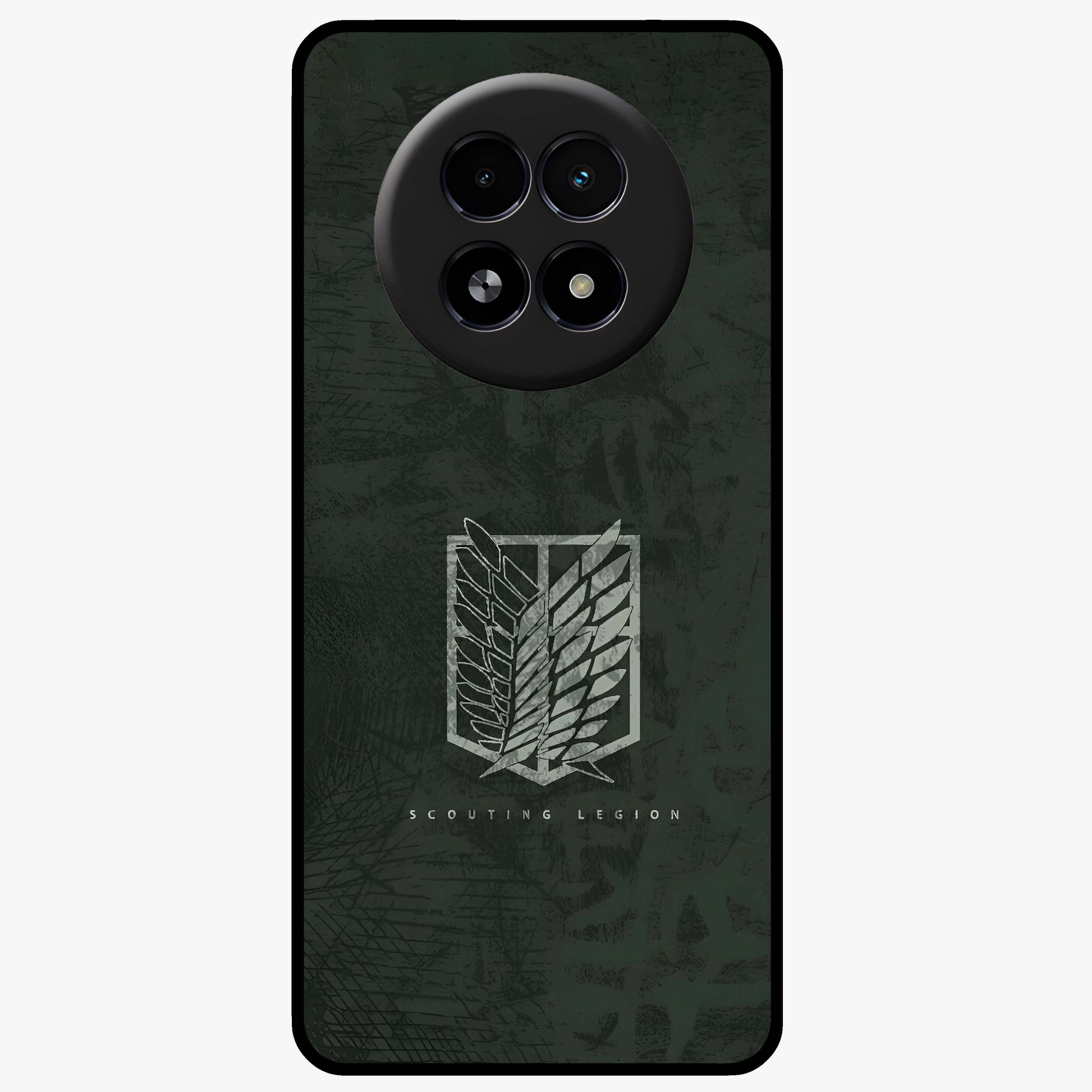 Wings Of Freedom Glass Case showing flat back view with symbolic wings artwork and glossy glass finish.