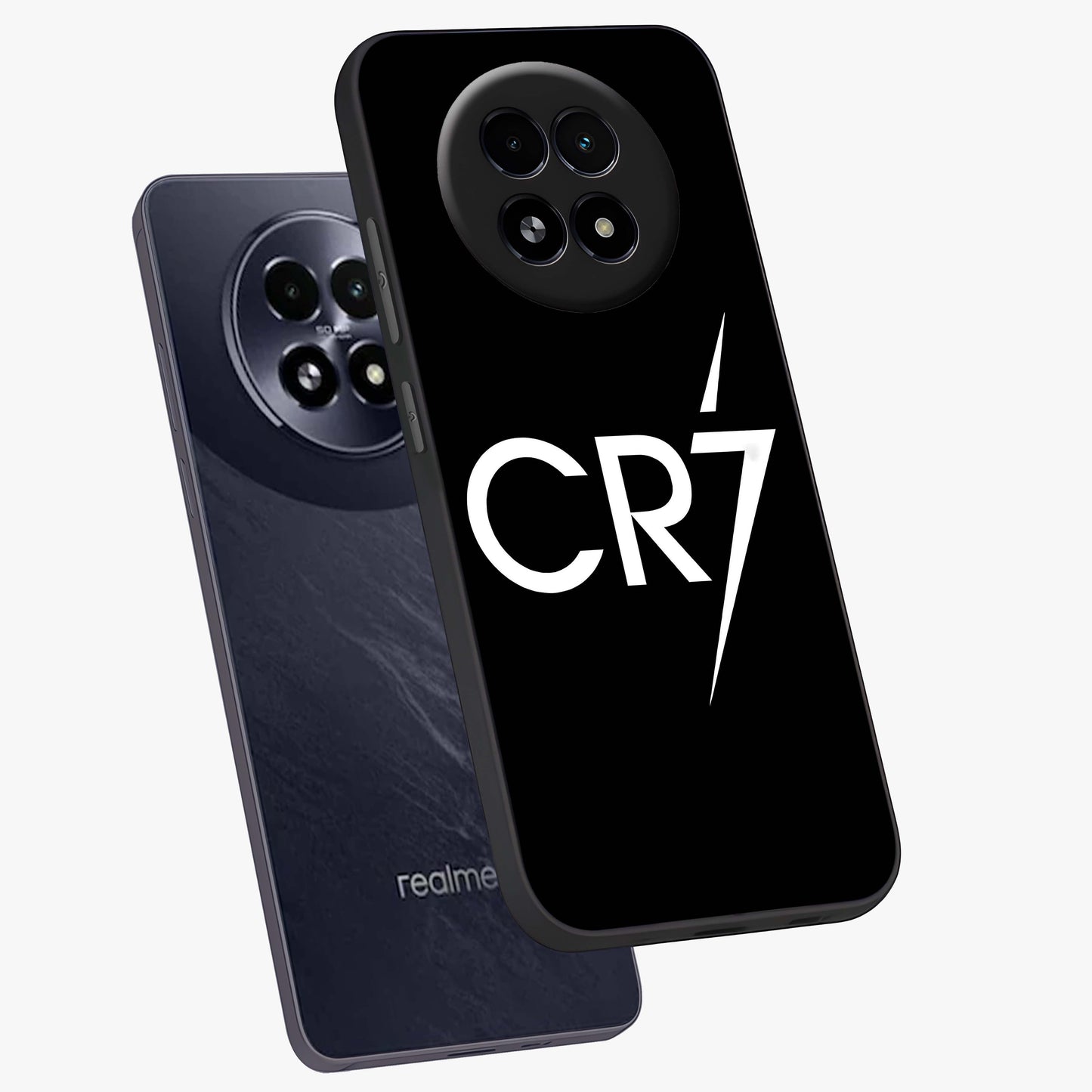 Cr7 Elite Strike Glass Case displayed in angled mockup highlighting powerful sports graphic with bold athletic theme.