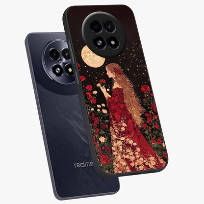 Crimson Dreams Glass Case displayed in angled mockup highlighting soft crimson aesthetic design with artistic theme.