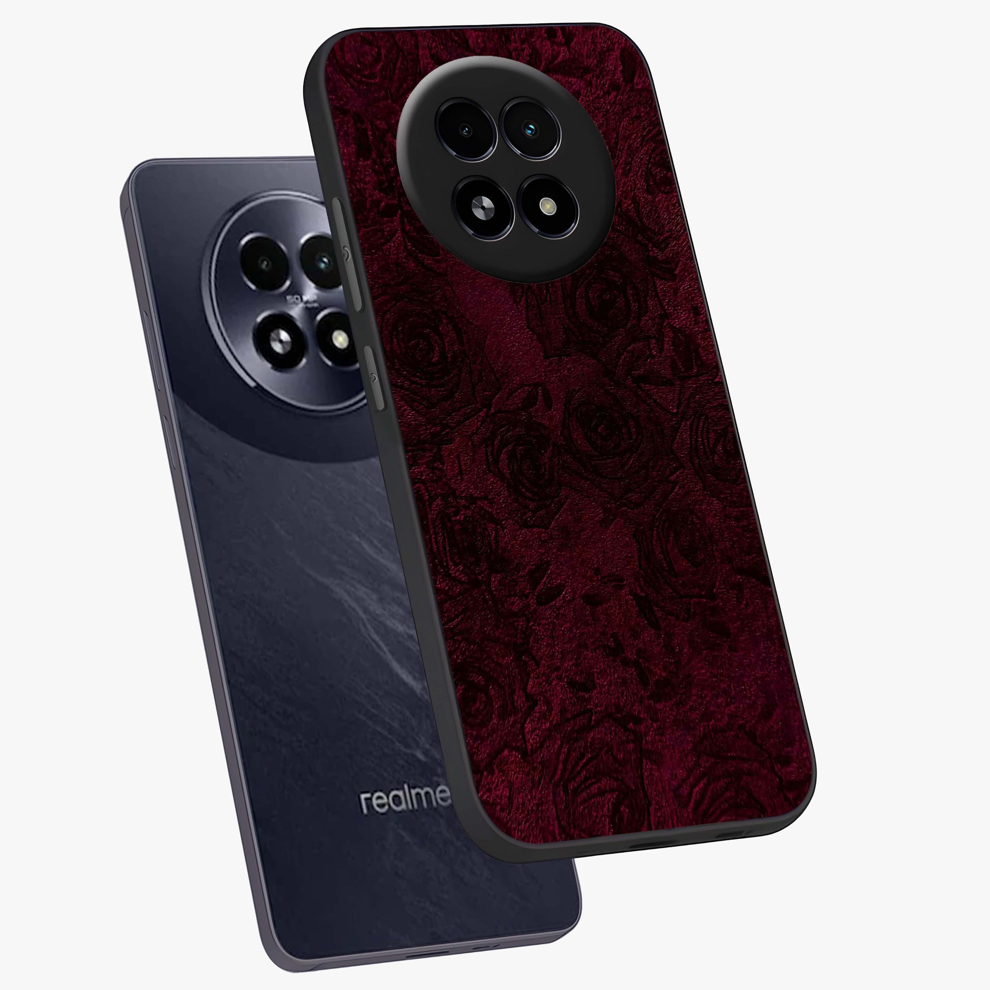 Crimson Fade Flow Glass Case displayed in angled mockup highlighting smooth gradient design with modern aesthetic style.