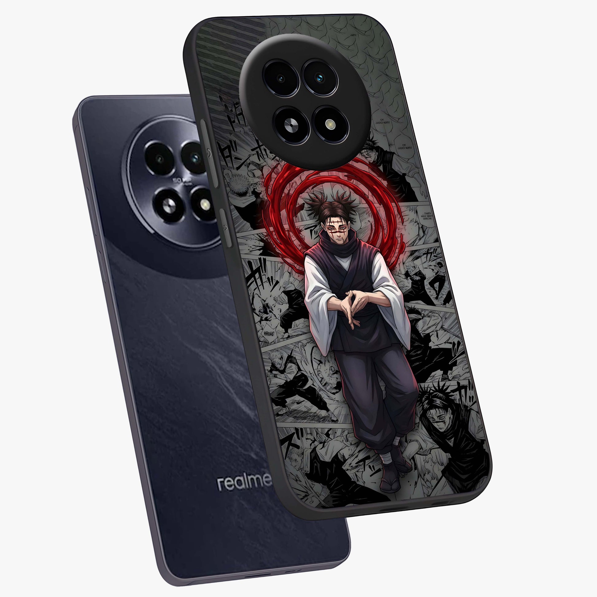 Cursed Ritual Ascension Glass Case displayed in angled mockup highlighting mystical ritual illustration with supernatural aesthetic.