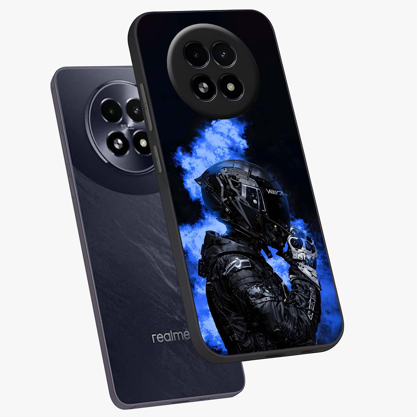 Cyber Sentinel Protocol Glass Case displayed in angled mockup highlighting digital cyber design with sci-fi aesthetic style.
