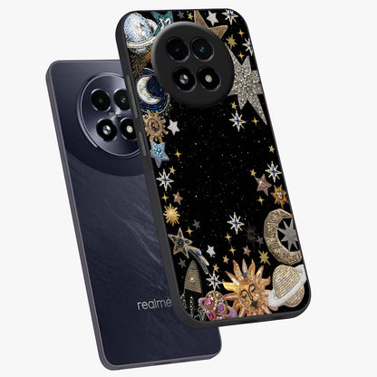 Galactic Jewel Stars Glass Case displayed in angled mockup highlighting shining celestial star design with cosmic aesthetic style.