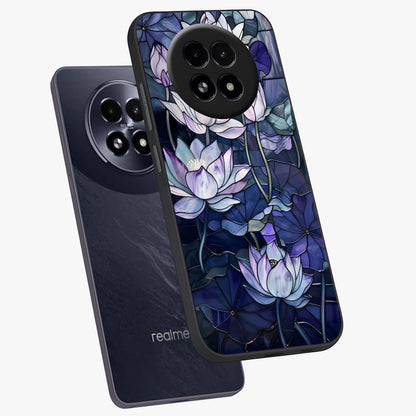 Gloss Petal Rush Glass Case displayed in angled mockup highlighting vibrant petal design with elegant floral aesthetic.