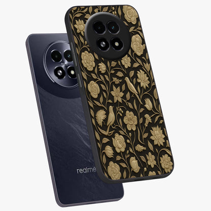 Golden Evil Eye Mandala Glass Case displayed in angled mockup highlighting protective evil eye symbol with golden mandala design.
